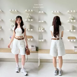 Beberlin กางเกงยีนส์ขาสั้น3ส่วน รุ่น Jorts jeans / No : 1003
