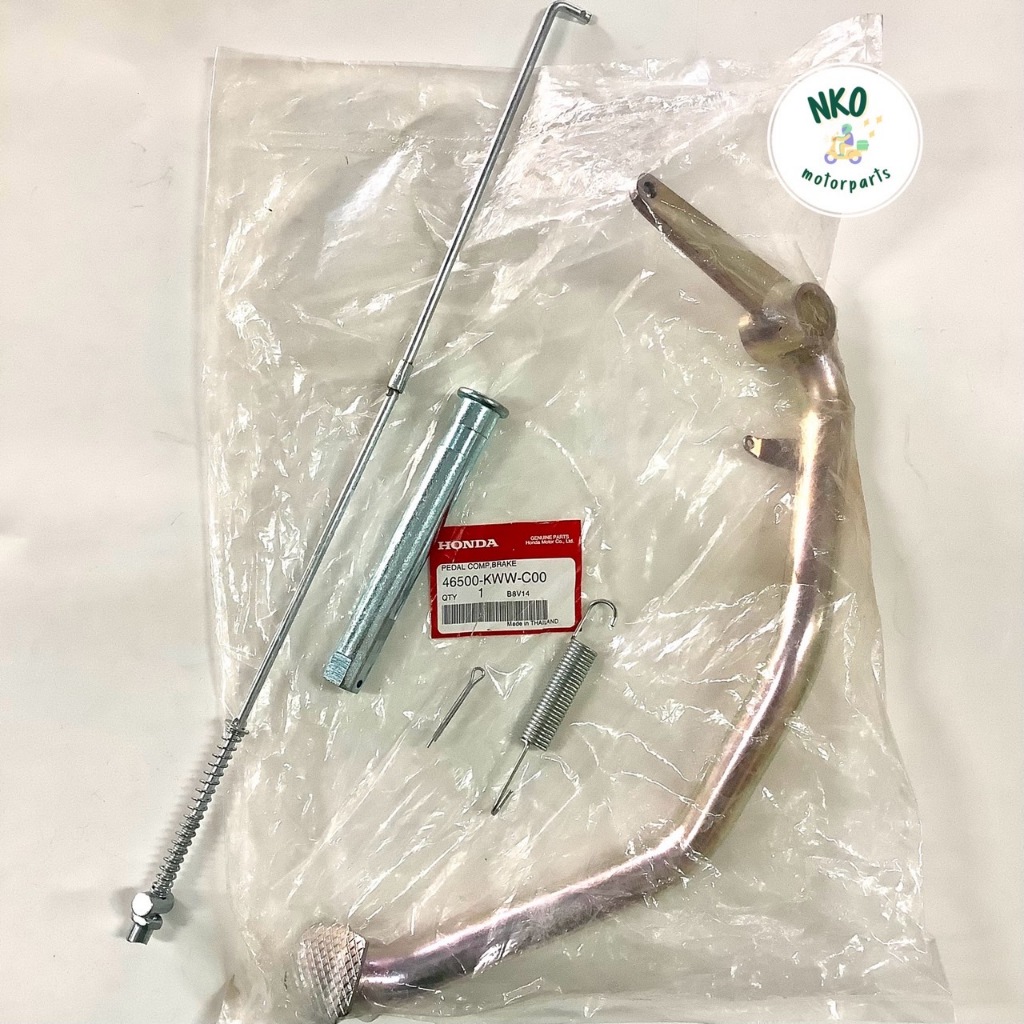คันเบรค เดิม WAVE110-I ปี14-20 ท่อตรง แท้ศูนย์ HONDA [46500-KWW-C00] ขาเหยียบเบรก+สปริง+สายเบรคหลัง+แกนขาตั้งตัน เวฟไอ
