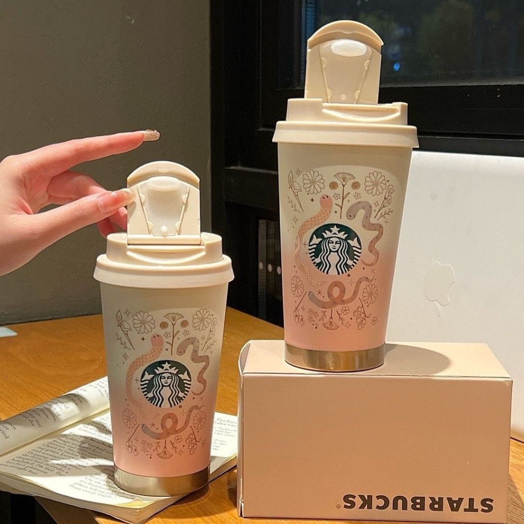 กระบี่ทองรัก 2026! Starbucks กระบี่ทองรัก 473ml ฉนวนกันความร้อน-ความหนาว การผสมสีแบบเรื่อย ๆ - รูปที่ 6