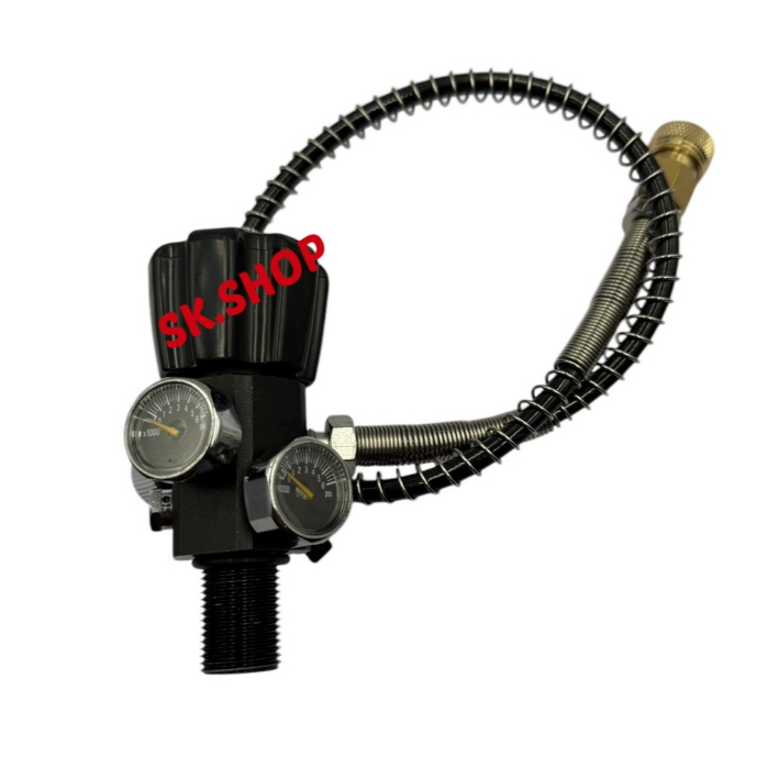 หัวเติมลมสำหรับถังสำรอง QUPB รุ่นใหม่ลูกบิดใหญ่ ถังดำน้ำ scub