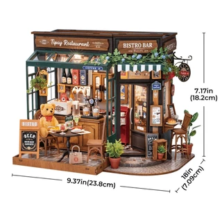 Rolife DIY Miniature Dollhouse : Tipsy Restaurant DG167 โมเดลบ้าน บ้านตุ๊กตา | ของแต่งบ้าน ของเล่นตัวต่อ