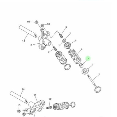 1PAE211900 ซีลแกนวาล์ว R15 M-SLAZ  แท้ YAMAHA 1PA-E2119-00