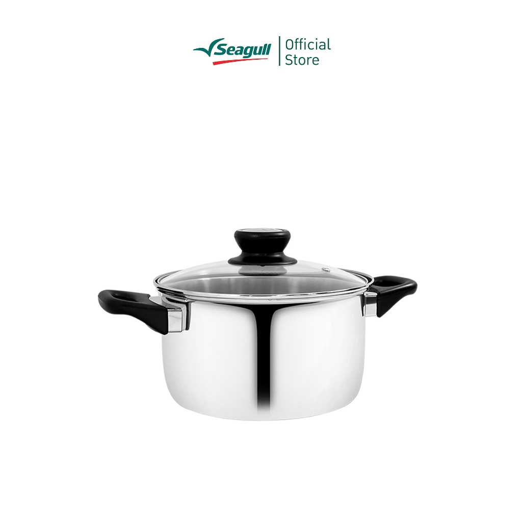 Seagull หม้อต้ม ออร่า ขนาด 20 ซม. (ฝาแก้ว) Aura Sauce Pot (Glass Lid)