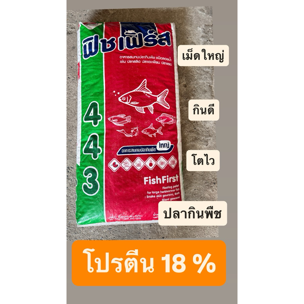 อาหารปลานิล 🐟ปลาพกินพืช เม็ดใหญ่ 🐟โปรตีน 18 % บรรจุ 20 กก. จำกัด 1 กระสอบต่อการสั้งซืัอ