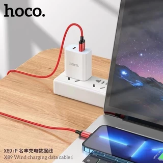 สายชาร์จมือถือ จ่ายไฟสูงสุด 60W HOCO X89 ยาว 1 เมตร/2เมตร สาย Micro/Type-C/iOS สายไนลอนถัก แข็งแรงทนทาน