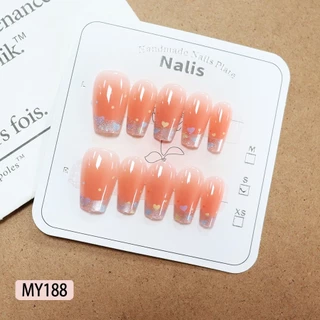 (MY001-091)พร้อมส่งไทย เล็บปลอม สไตล์โม เดิรน สีลูกแก้วแคทอายใช้งานง่าย 10 ชิ้น/เซ็ตเล็บปลอม ฟรี กาวสิริโคนติดเ