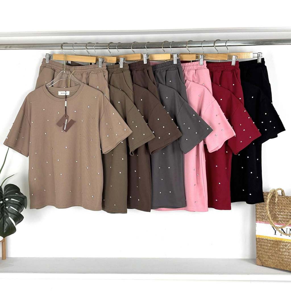 ชุดเซ็ตปักเพรชไฮโซหรูหราผ้างานป้าย(557)