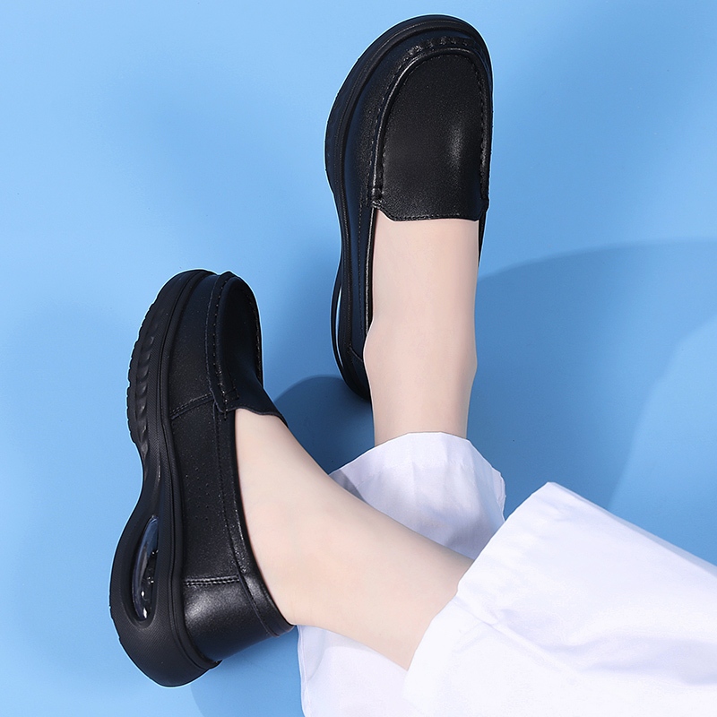 รองเท้าพยาบาลสีขาว มี2สีดำและขาว สวมใส่เบาสบายเท้า ส่งจากไทยไม่ต้องรอนาน รุ่นWJ51 - รูปที่ 6