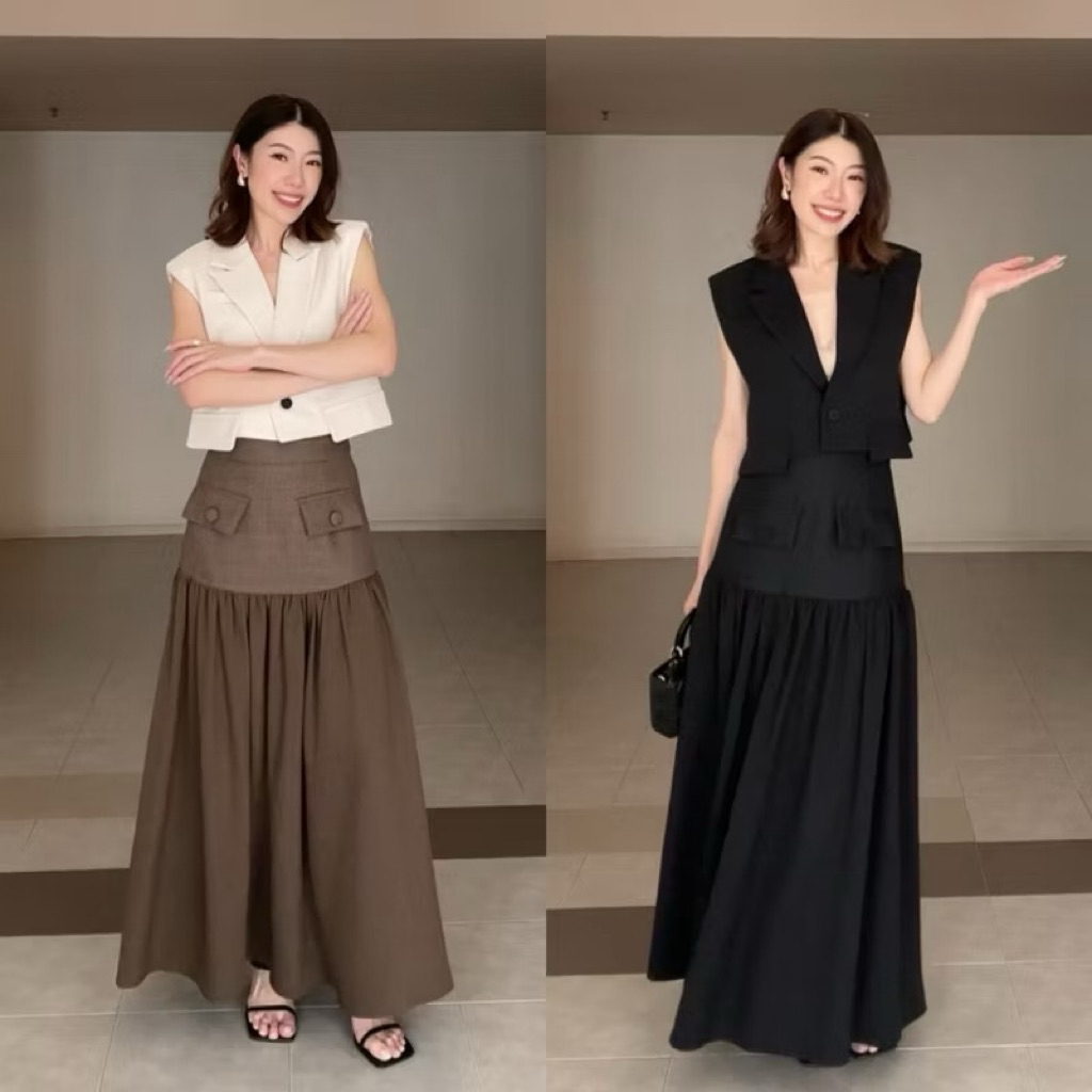 SLEEVELESS CROPPED BLAZER เสื้อครอปแขนกุด studioX2