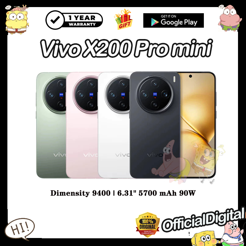 Vivo X200 Pro mini Dimensity 9400 6.31" 5700mAh 90W Zeiss Super telephoto lens | สนับสนุนไทยและ Goog