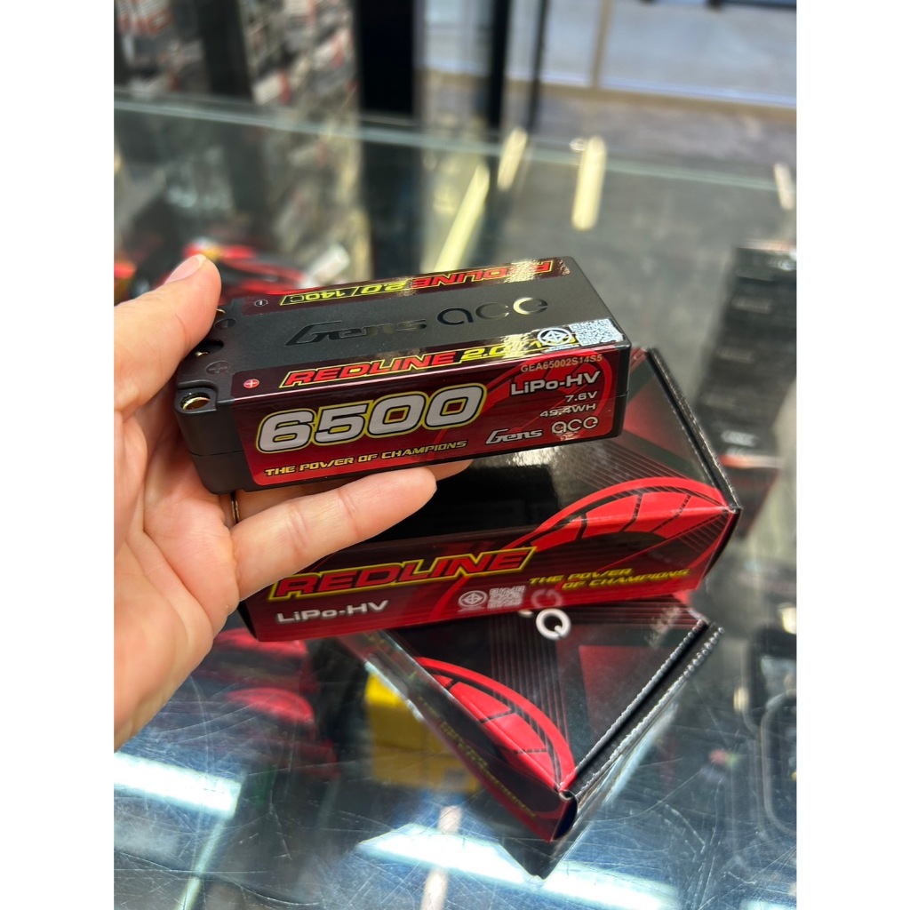 แบตสั้น Gens ace Redline 2.0 Series 6500mAh 2S1P 7.6V 140C