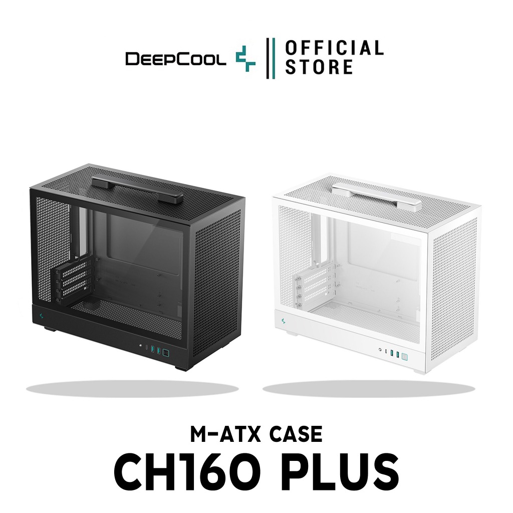 DEEPCOOL - PC CASE M-ATX CH160 PLUS / CH160 PLUS WHITE รับประกันสินค้า 1 ปี