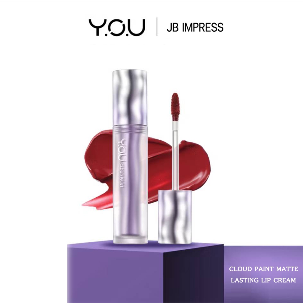 [ใหม่] YOU Cloud Paint Matte Lasting Lip Cream ลิปแมท สีแน่นชัด กลบริมฝีปากคล้ำ บำรุงริมฝีปากชุ่มชื้น ติดทน