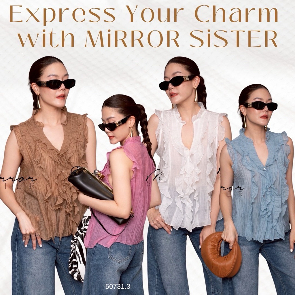 🌈🌿🌼🌺🌸🤎🩷🤍💙VieNNa RuFFLed BLoUSE