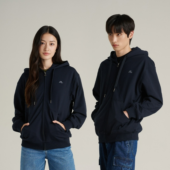 Mc JEANS (แม็คยีนส์) เสื้อกันหนาว Unisex เสื้อกันหนาวมีฮู้ด ทรงเรกูลาร์ Regular Fit Hoodie MJHP245