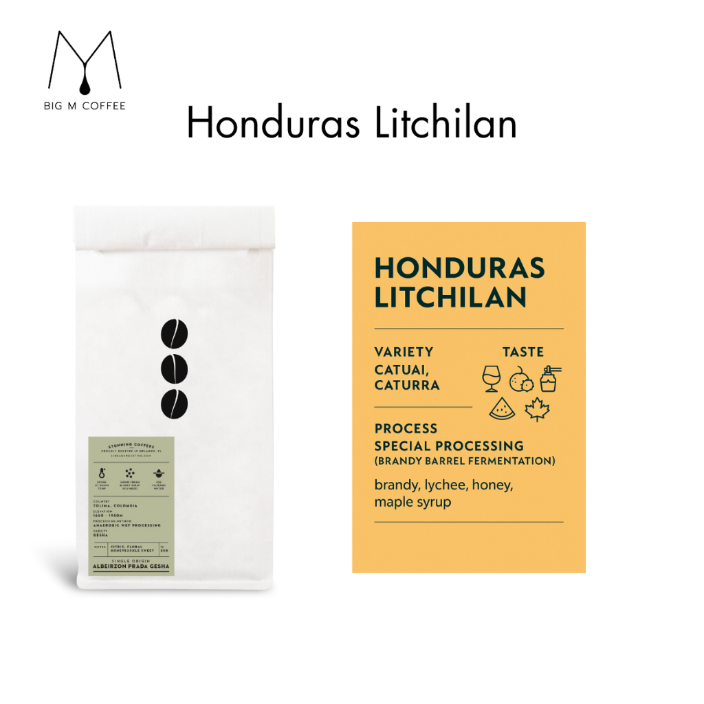 Big m เมล็ดกาแฟ สเปเชียล Honduras Litchilan