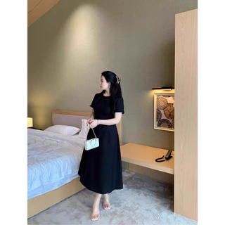 EVIOVIO【S-6XL】เดรสแขนสั้นฤดูร้อน สไตล์ฝรั่งเศส ทรงเอ (A-Line) เพิ่มลุคแฟชั่นสุดหรู ชุดเดรสผู้หญิงพลัสไซส์ ชุดไปงานแต่ง✨