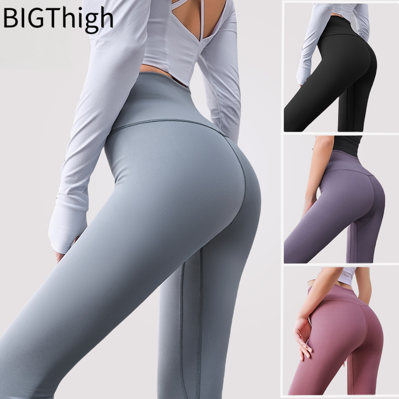 Big Thigh กางเกงโยคะยาวกระชับสูงเอวเข้ารูปทummy control Butt-lifting สำหรับออกกำลังกายฟิตเนสวิ่งสำหรับผู้หญิง