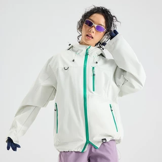 UniWear | เสื้อแจ็คเก็ตเดินป่า กันน้ำ กันลม สำหรับผู้หญิงและผู้ชาย ชุดปีนเขาสำหรับการเดินทาง สีดำ