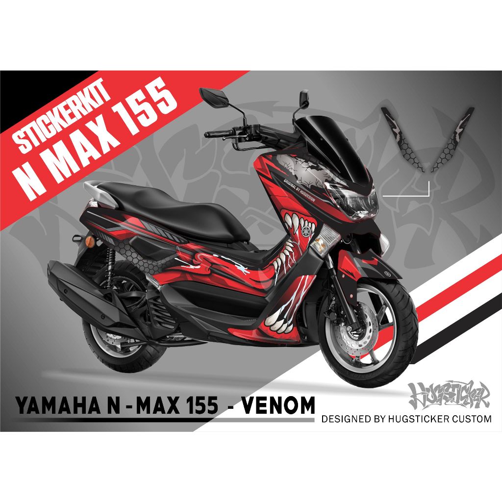 Hugsticker สติ๊กเกอร์ NMAX 155 ลายเวน่อม (Venom)