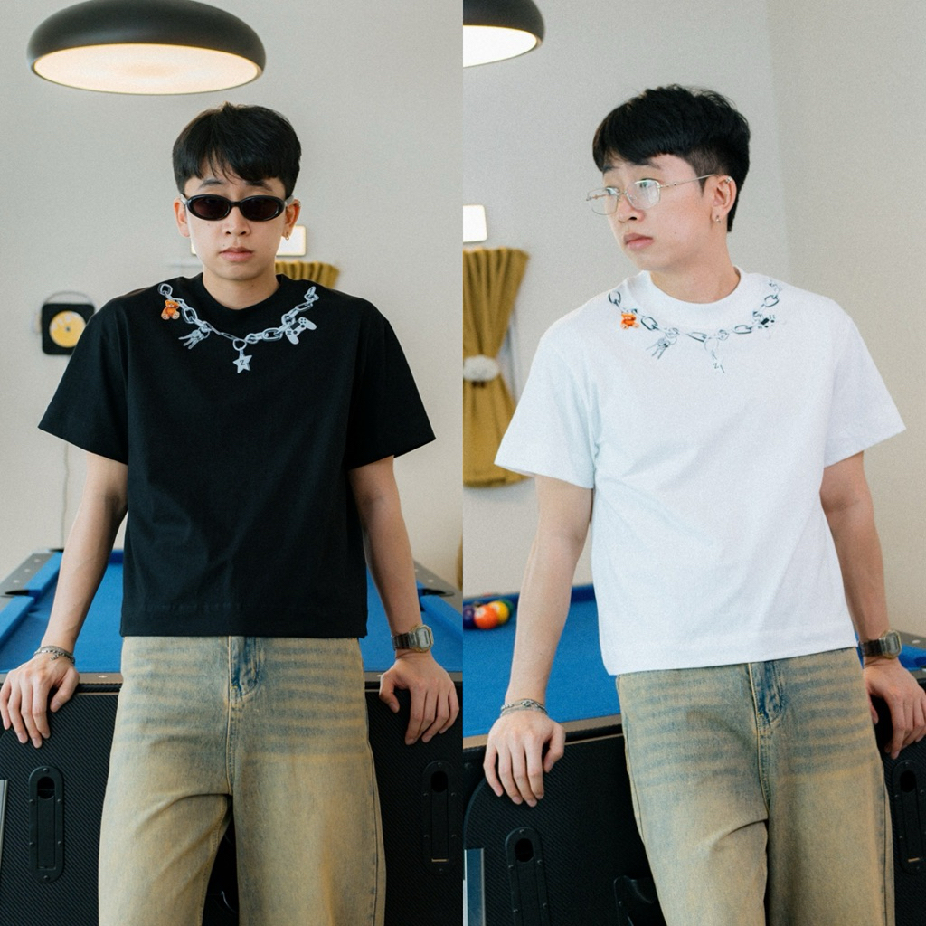 ZAMIO Z CHAIN crop t-shirt เสื้อยืดครอบทรง boxy