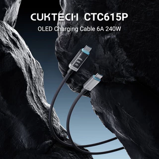 CUKTECH CTC615P / CTC620P 6A 240W สายชาร์จมีจอ USB-C to USB-C รองรับชาร์จเร็ว PD3.1 จอ OLED -24M