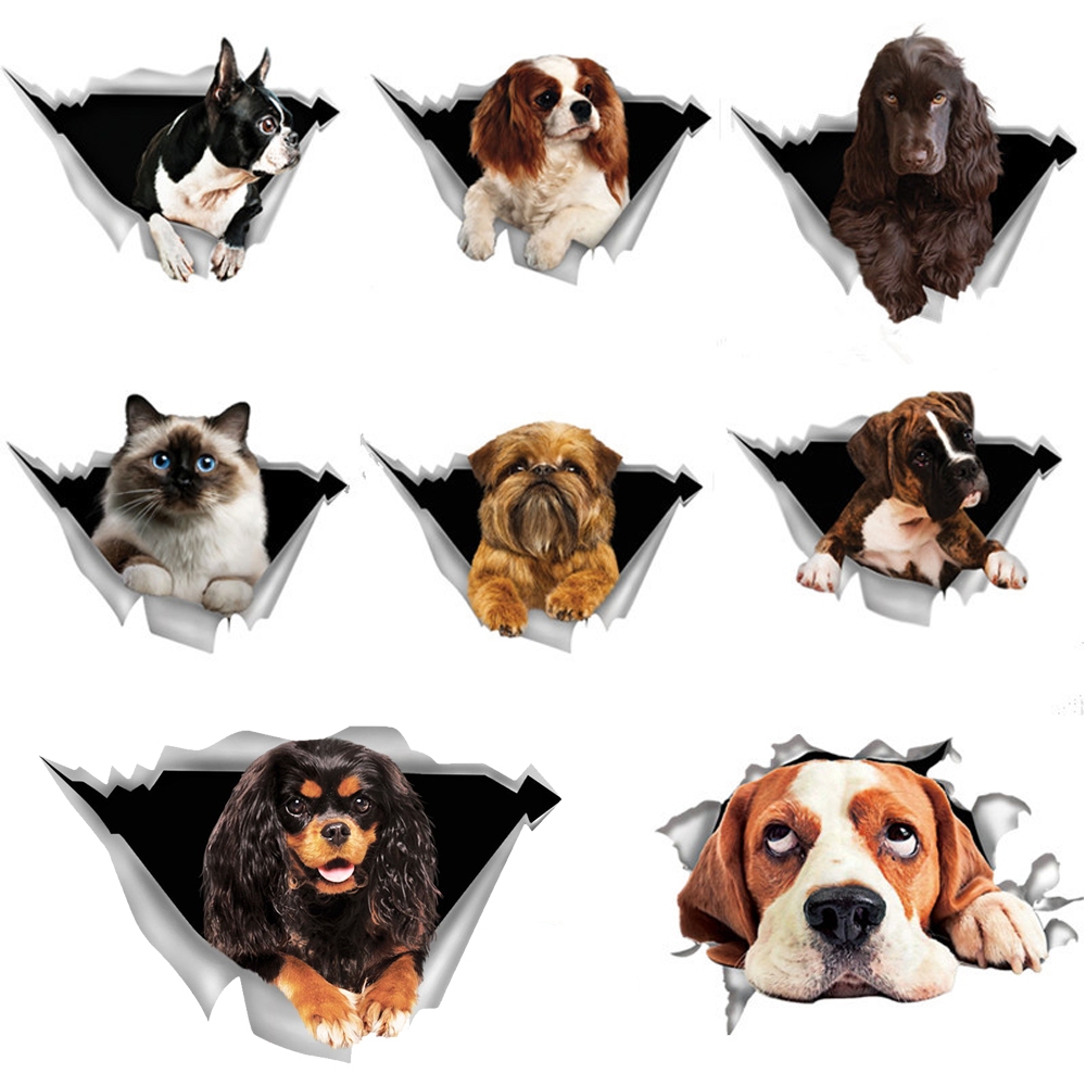 🔥ส่งจากไทย🔥 22 x 16 cm. สติ๊กเกอร์ติดรถยนต์  สติ๊กเกอร์หมา การ์ตูนหมาตลก ตู้เย็น กระเป๋า เฟอร์นิเจอร์ Car Sticker