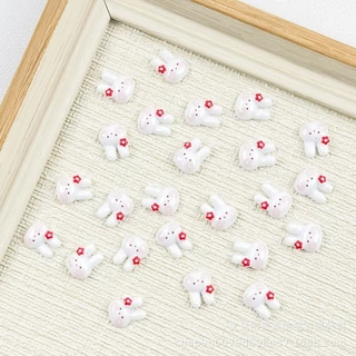 XL2.[ร้านไทย][ถุงละ 20 ตัว] 🐰✨ อะไหล่ติดเล็บเรซิ่นรูปกระต่ายน่ารัก สีหวาน แต่งลุคเล็บให้หวานละมุน 💅💕