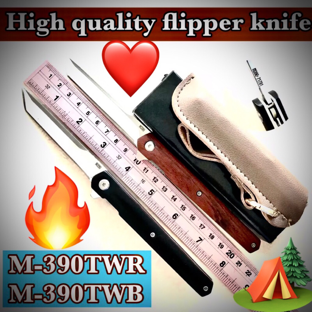 High quality flipper knife M-390TWB/TWR for collection and use camping 🏕️