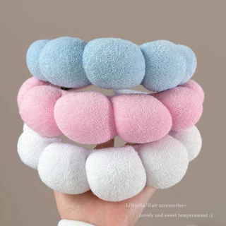 ☁️พร้อมส่งจากไทย☁️AA-01ที่คาดผมฟองน้ำนุ่มๆขนาดใหญ่ ที่คาดผมปุยเมฆ ที่คาดผมสไตล์เกาหลี