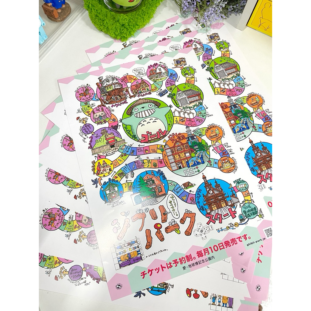 โปสเตอร์ Ghibli Park ลวดลายน่ารัก สีสันสดใส นำเข้าจากญี่ปุ่น🇯🇵