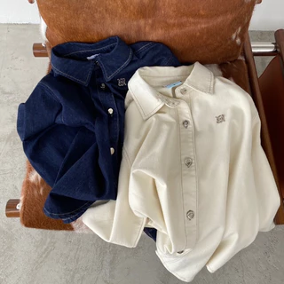 CHUUCHOP - Bambi Denim Shirt แจ็คเก็ตยีนส์แขนยาว(C8399)