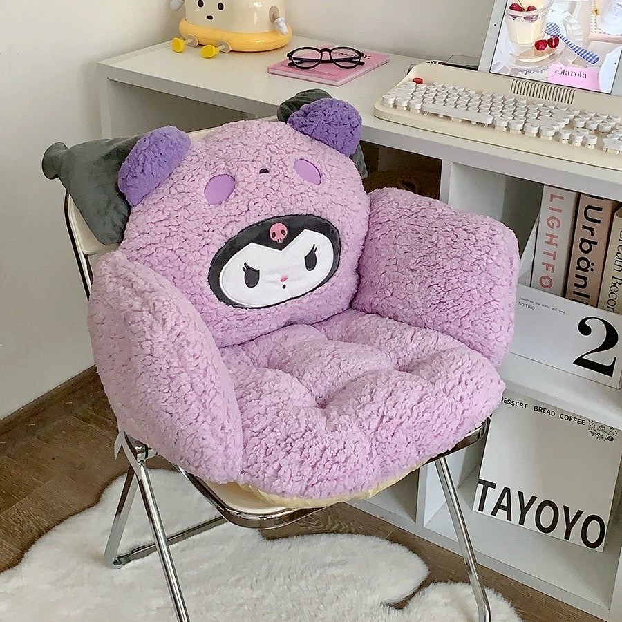 ส่งจากไทย💜 Kuromi เบาะรองนั่งคุโรมิ เบาะรองหลัง เสริมหนุนหลังกับเก้าอี้ทำงาน ที่พิงหลัง หมอนอิง 64023