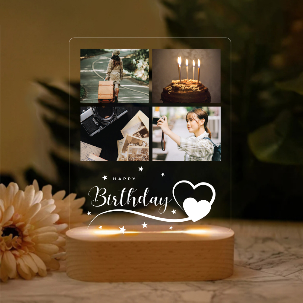 จัดทำ 1-2 วันHappylife New Collection 2026 โคมไฟอะคริลิคสั่งทำ สกรีนUV ของขวัญวันเกิด ของขวัญแฟน วันครบรอบ เทศกาลพิเศษ