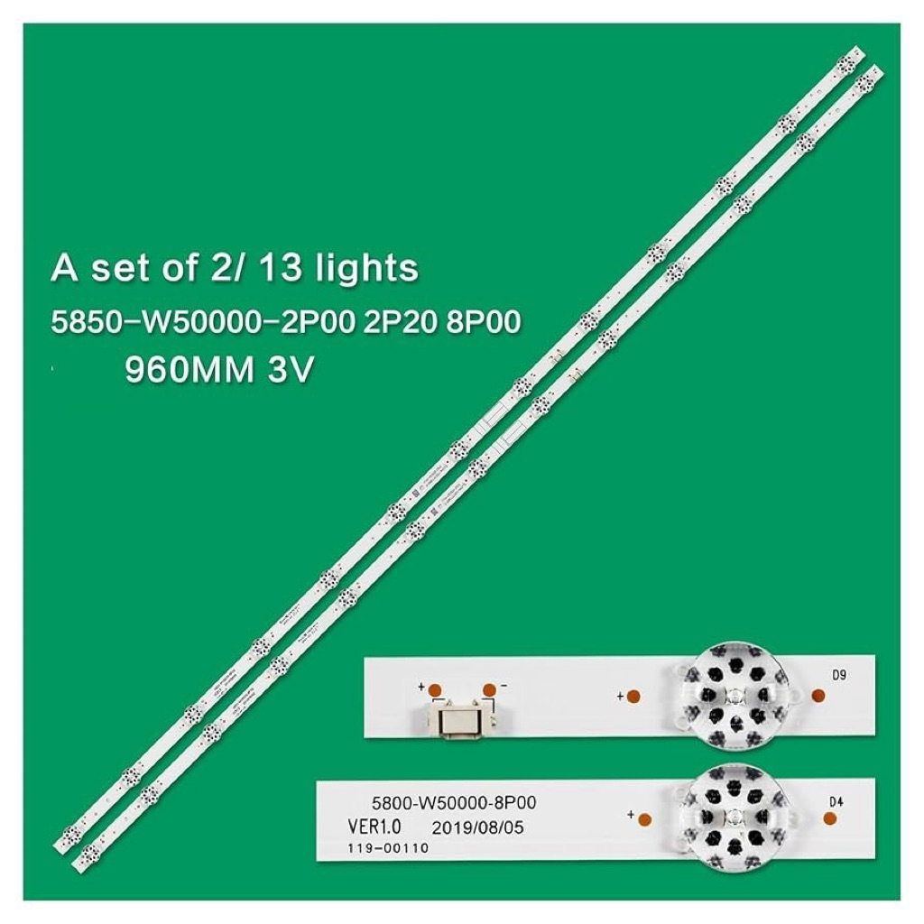 SKYWOTHรุ่น 50V6:50SUC6500:3VBacklight for 50B20A 50V40 Light Strip 5800-W50000-8P00 SW50D13-ZC62AG-