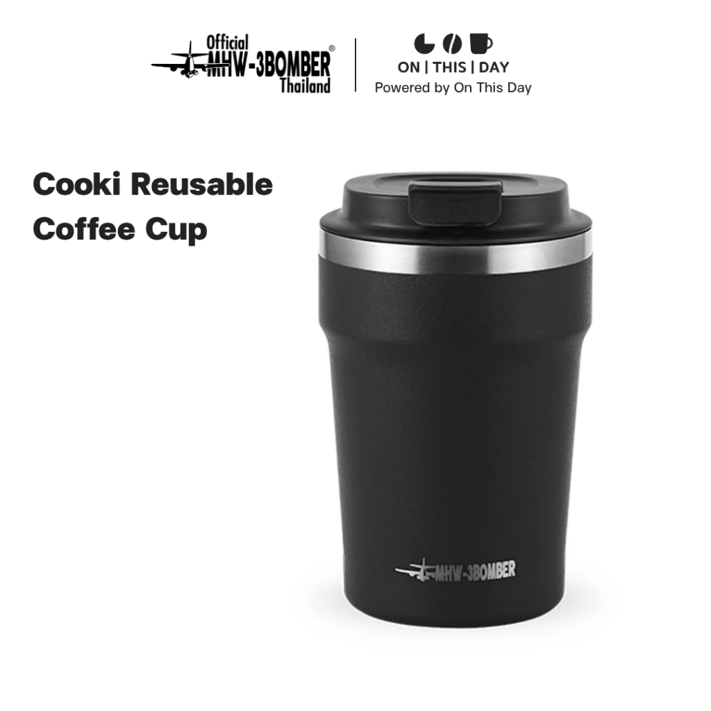 MHW-3BOMBER Cooki Reusable Cup แก้วกาแฟพกพา ขนาด 360 ml