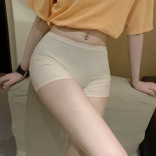 Rilove👙กางเกงชั้นในไร้ตะเข็บ ซับในกางเกงชั้นใน ผ้าไหมน้ำแข็ง นุ่มลื่น กระชับหน้าท้อง บาง ใส่ภายนอกได้ กางเกงบ็อกเซอร์