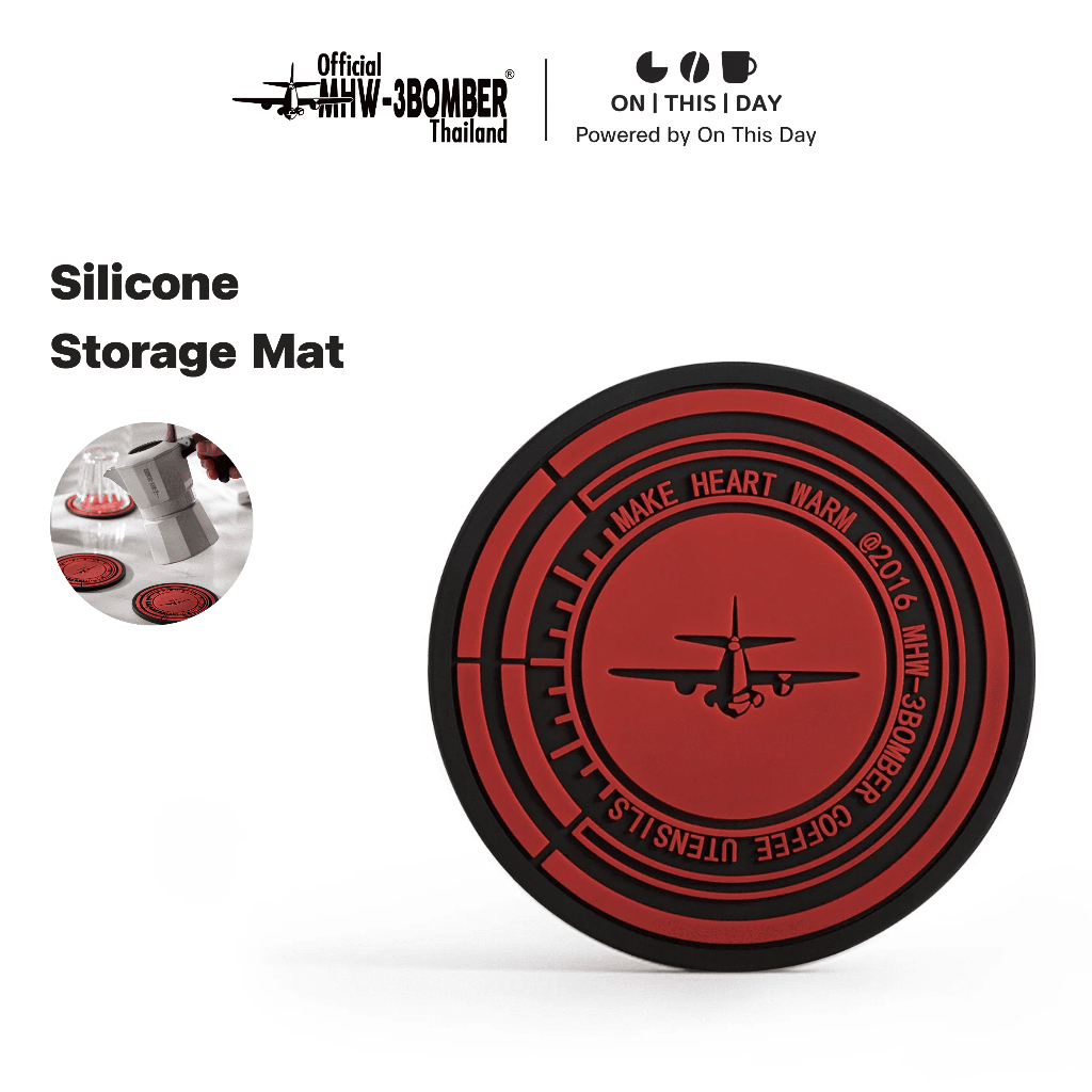 MHW-3BOMBER Heat insulation mat and Tamping mat แผ่นซิลิโคนรอง Moka pot และ Tamper