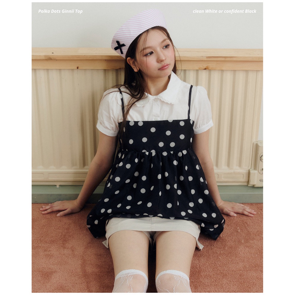 MALISTA - Polka dots ginnii top เสื้อสายเดี่ยว
