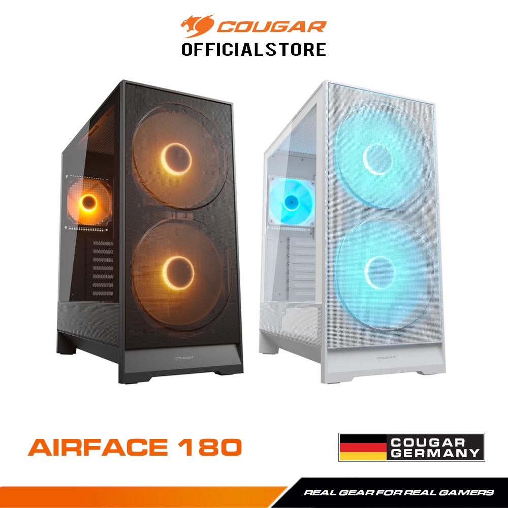 เคสคอมพิวเตอร์ COUGAR - PC CASE AIRFACE 180 / AIRFACE 180 WHITE ประกัน 1 ปี