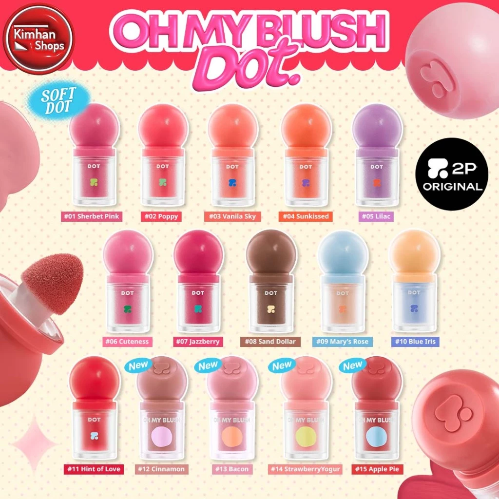 2P Original Oh My Blush Dot บลัชออนสูตรน้ำ thumbnail 5