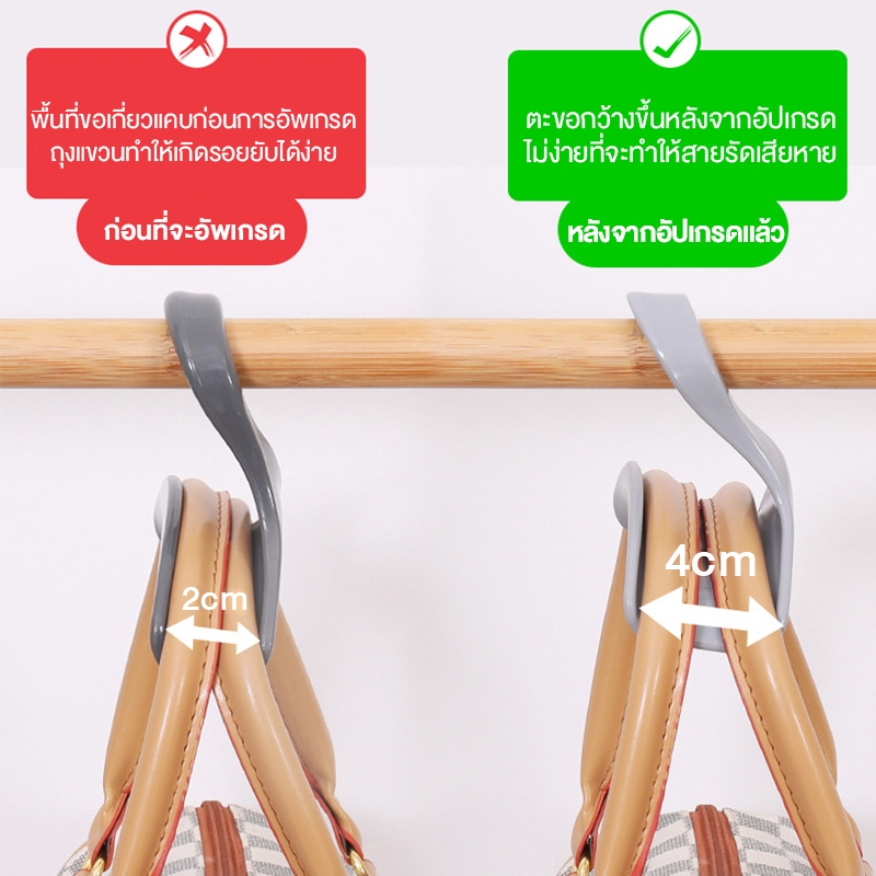 ตะขอแขวนกระเป๋า ที่แขวนกระเป๋า แขวนเข็มขัด แขวนเนคไท ที่แขวนของอเนกประสงค์ หมุนได้ 360 องศา สําหรับจัดระเบียบตู้เสื้อผ้า - รูปที่ 6