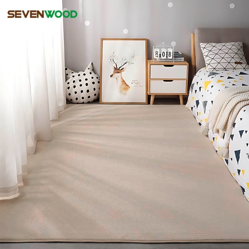 SEVENWOOD พรม พรมปูพื้น พรมห้องนอน พรมห้องนั่งเล่น พรมขนนุ่ม ของแต่งห้อง พรมมินิมอล วัสดุขนแกะปะการัง นุ่มและสบาย
