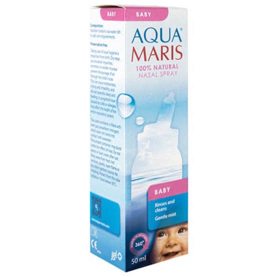 AQUA MARIS BABY 50ML สเปรย์น้ำเกลือจากทะเลพ่นจมูก (สำหรับเด็กอ่อน) น้ำเกลือ ล้างจมูก ทารก