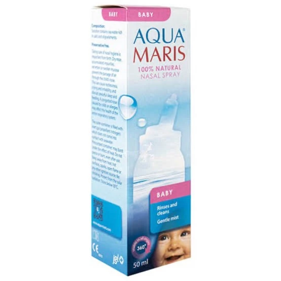AQUA MARIS BABY 50ML สเปรย์น้ำเกลือจากทะเลพ่นจมูก (สำหรับเด็กอ่อน) น้ำเกลือ ล้างจมูก ทารก