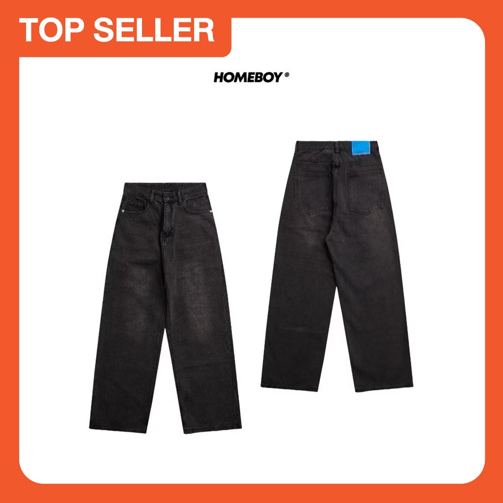 ❗️[ส่งเร็ว กทม. 1 วัน]❗️HOMEBOY กางเกงยีนส์ผู้ชาย รุ่น HB.DAPPER.JEANS - BLACK