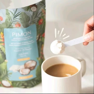 PIMON น้ำมันมะพร้าวสกัดเย็น ชนิดผง (กิ๊กอินเมกา) อาหารเสริมเพื่อสุขภาพ สูตรคอลลาเจน สูตรพรีไบโอติก สูตรโอ๊ตโปรตีน