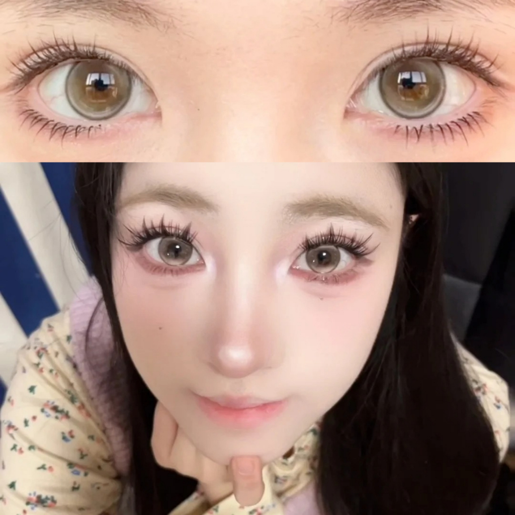 【ซื้อครบ2 คู่ แถมลิปกลอส】 คอนแทคเลนส์ Midroo คอนแทคเลนส์สีเทา Tears Grey ขนาด 14.5mm เลนส์มีค่าสายตา รายเดือน รูปที่ 5