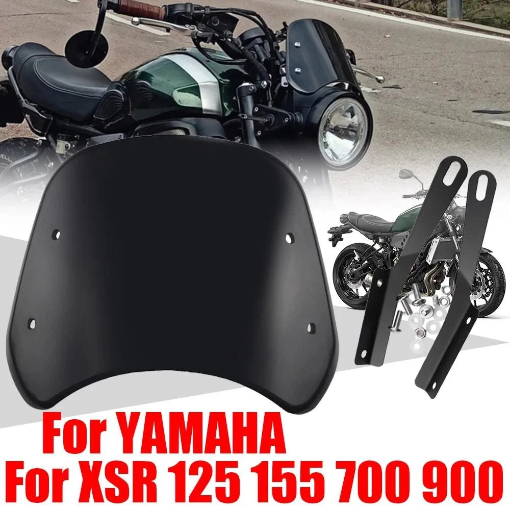 เหมาะสำหรับตัวเบี่ยงกระจกหน้ารถมอเตอร์ไซค์ Yamaha XSR700 XSR125 XSR155 XSR900