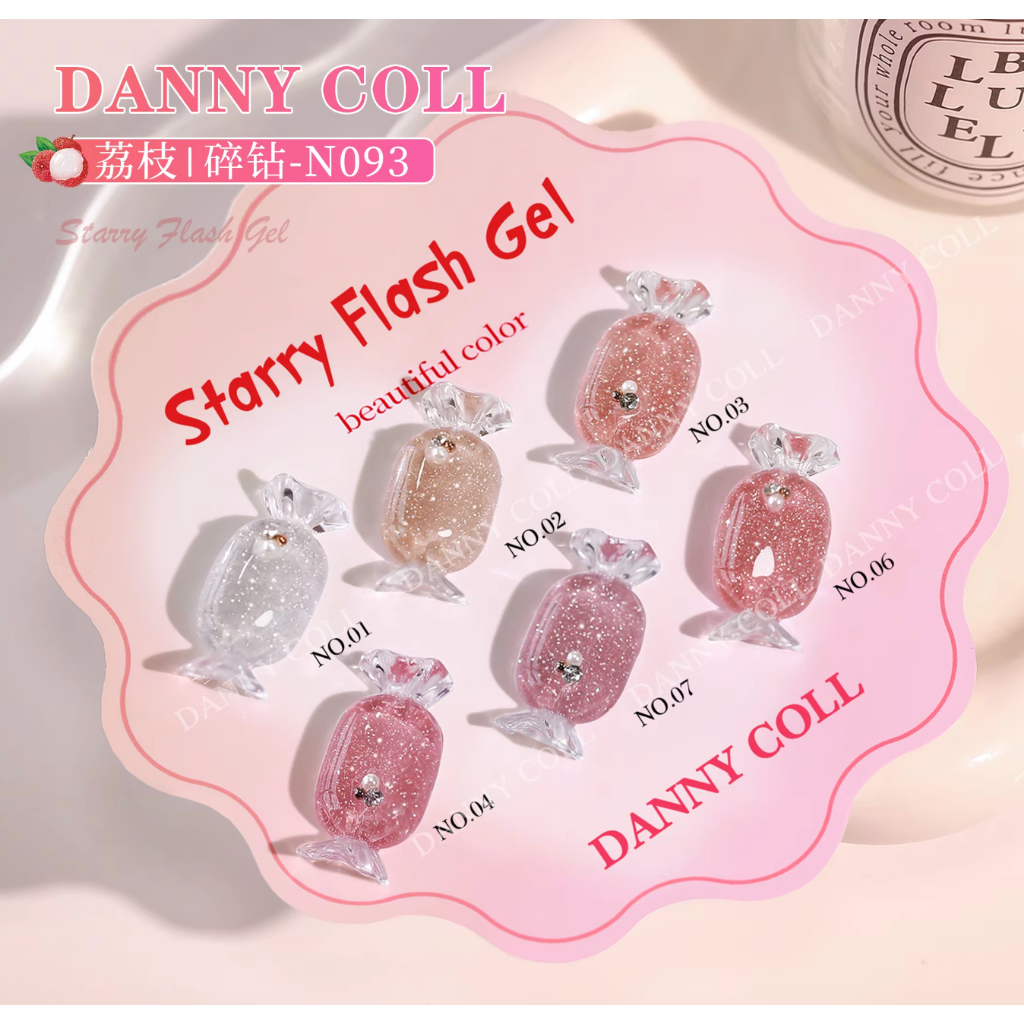 สีเจลแฟลช Danny coll รุ่น N093 ยกเซต 8 สี สีแฟลช สีเจลกลิตเตอร์ แถมชาร์ตสี ราคา ถูกที่สุด ดีลบีเคเค แกลเลอรีภาพที่ 5